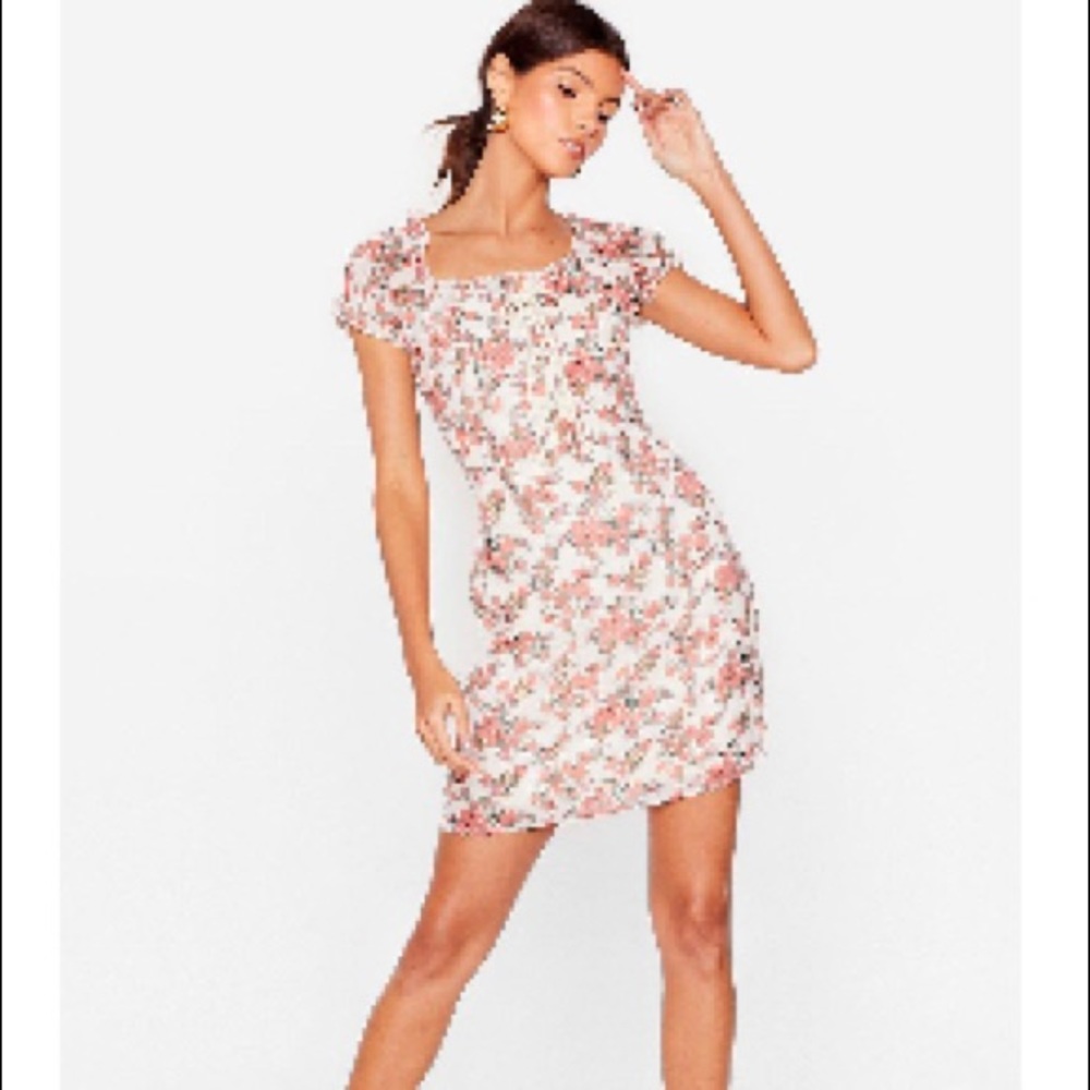 Nasty Gal floral mini dress
